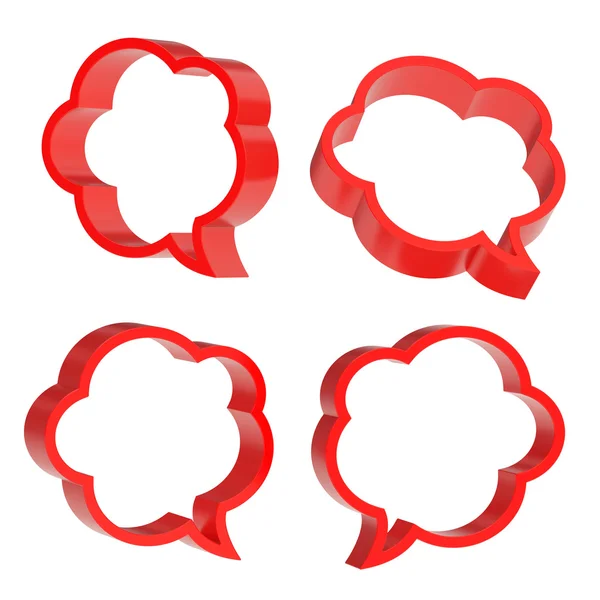 Cloud shaped text bubbles — Stock Photo, Image