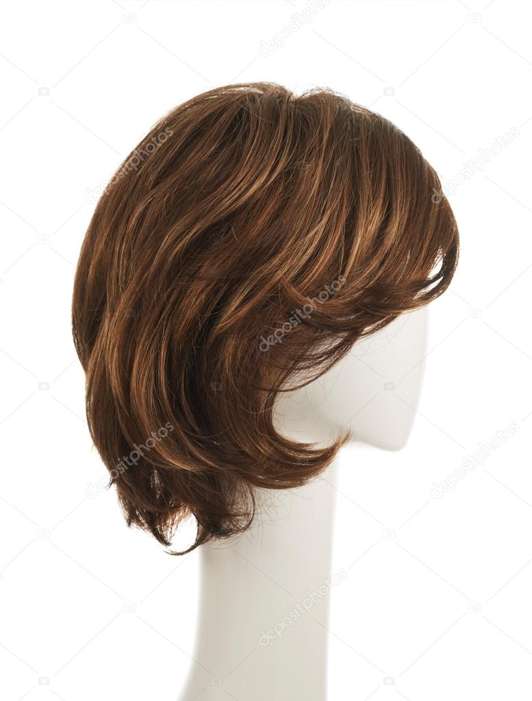 Hair wig on mannequin
