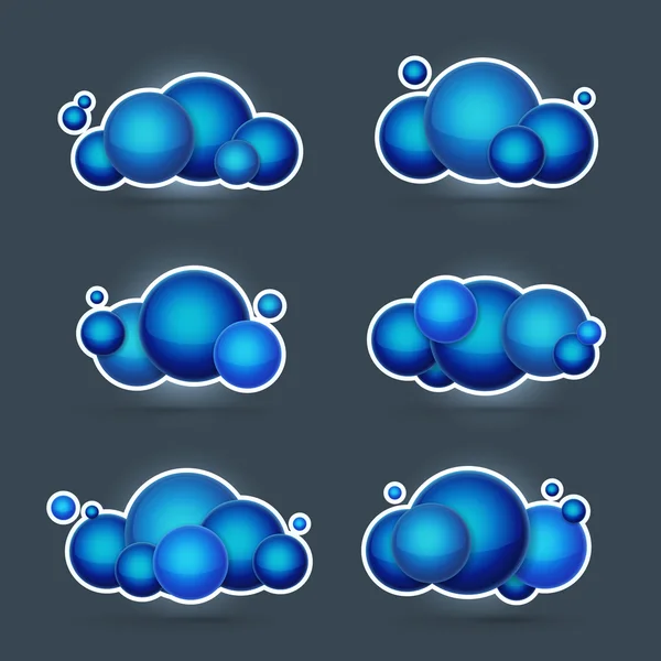 Iconos de nube — Archivo Imágenes Vectoriales