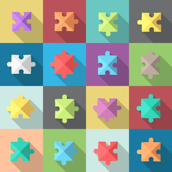 Pièces de puzzle multiples — Image vectorielle