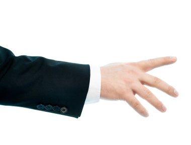 Beyaz erkek el kompozisyon