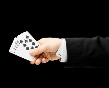 iş takım elbiseli erkek eli