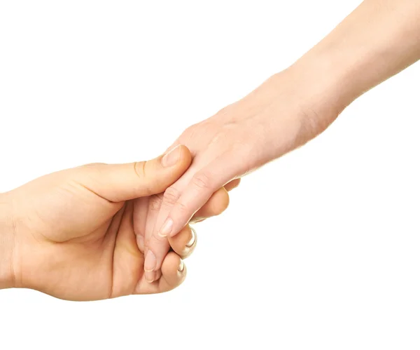 Мужские и женские кавказские руки — стоковое фото