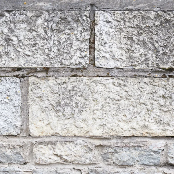 Vecchio frammento di muro di mattoni calcarei — Foto Stock