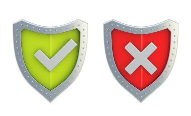 Evet ve kalkanlar üzerinde iz yok