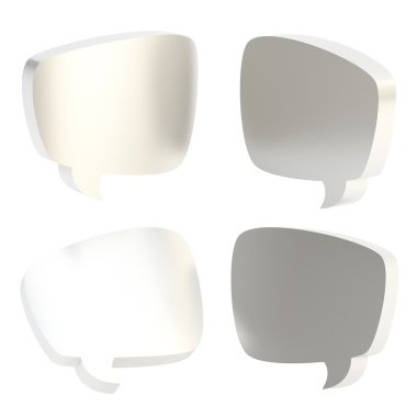 İzole metin kabarcık şekli