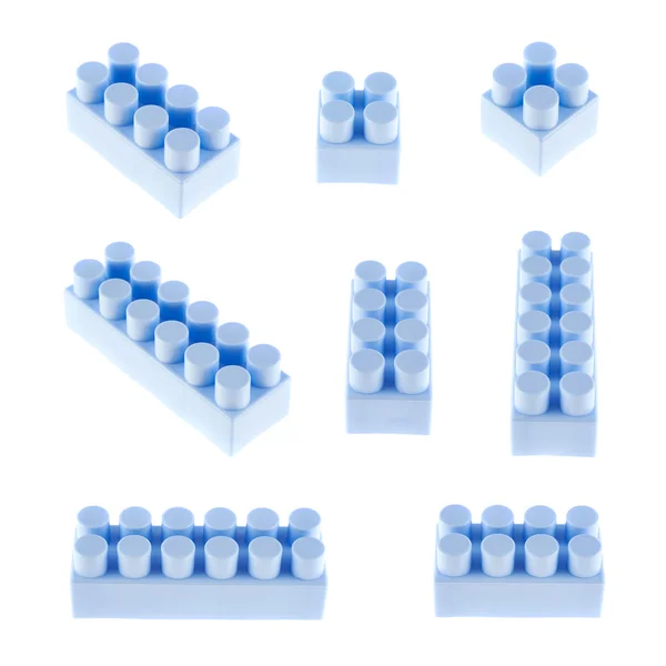 Set of toy construction blocks isolated — Stock Photo, Image