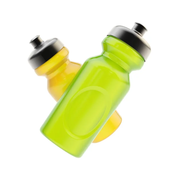 Zwei Sporttrinkflaschen — Stockfoto