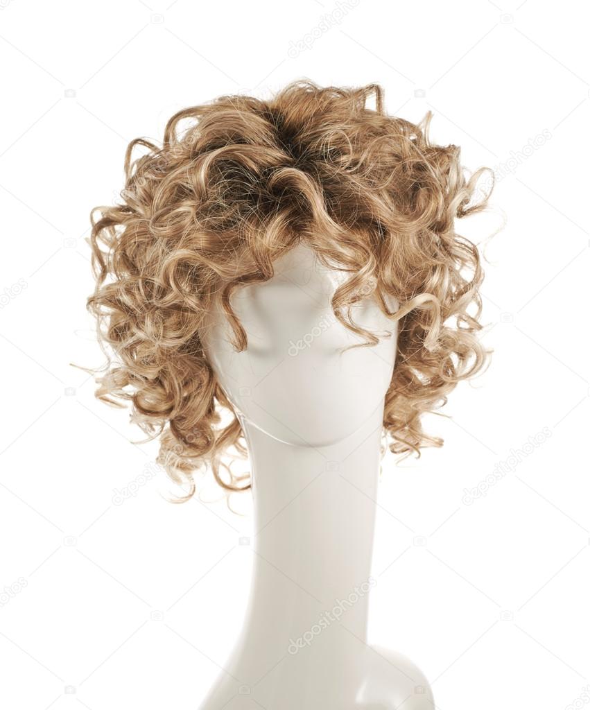 Hair wig on mannequin head