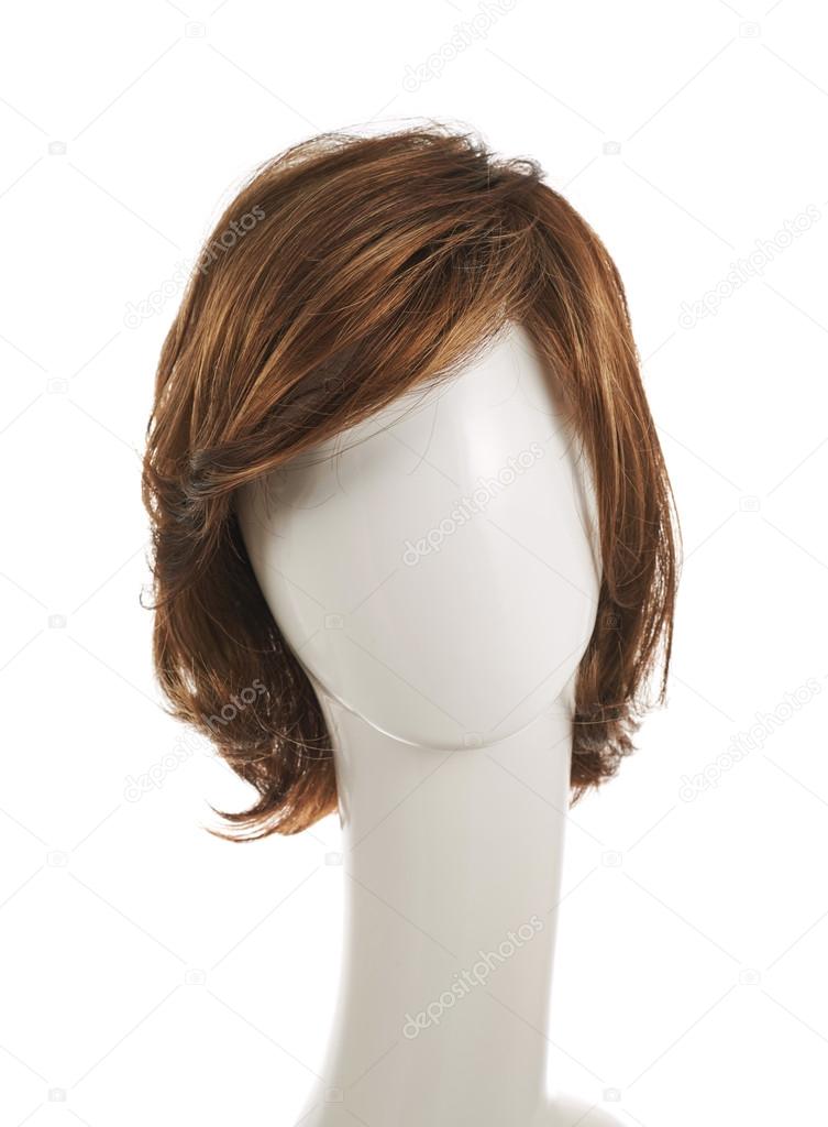 Hair wig on mannequin head