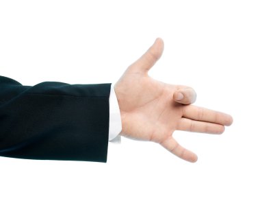 Beyaz erkek el kompozisyon