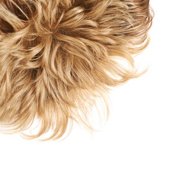 Saç parçası üzerinde beyaz