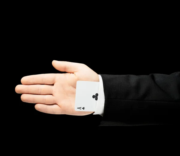 Caucasian male hand in a business suit — Stock Photo, Image