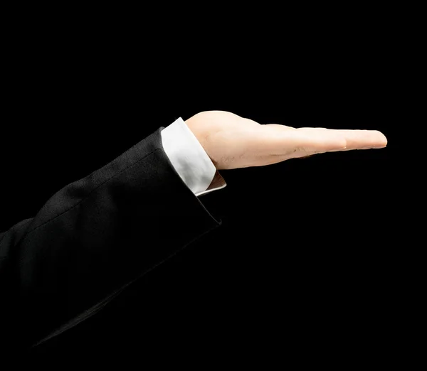 Caucásico mano masculina en un traje de negocios — Foto de Stock
