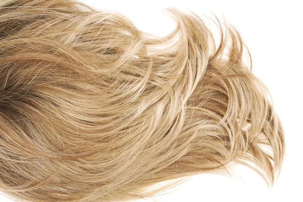Фрагмент волос над белым — стоковое фото