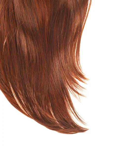 Фрагмент волос над белым — стоковое фото