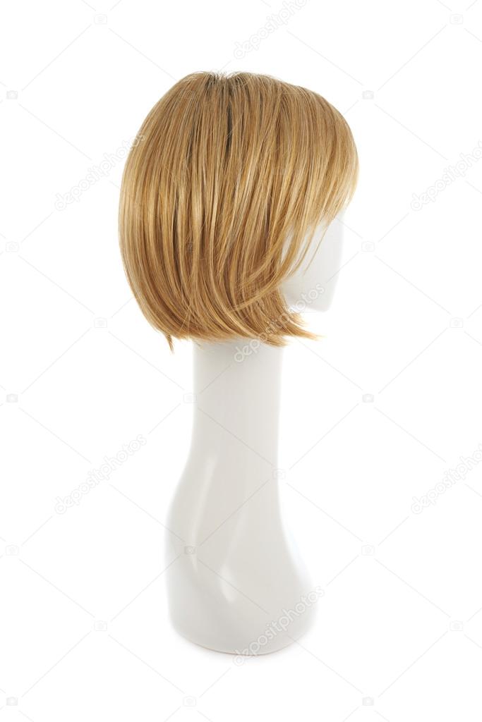 Hair wig over the mannequin head