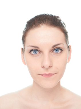 genç bir beyaz kadın portresi