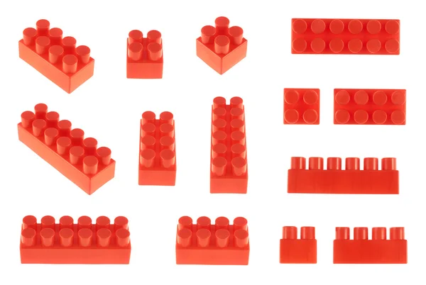 Set of toy construction blocks isolated — Stock Photo, Image