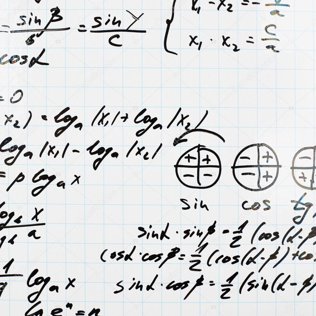 Trigonometry math equations and formulas