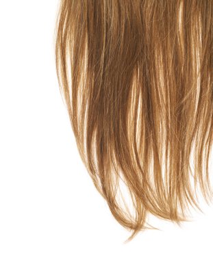 Saç parçası üzerinde beyaz