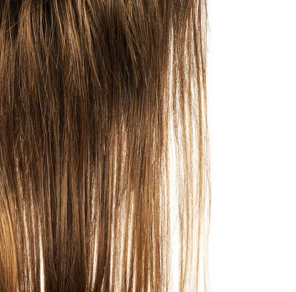 Fragmento de cabelo sobre o branco — Fotografia de Stock