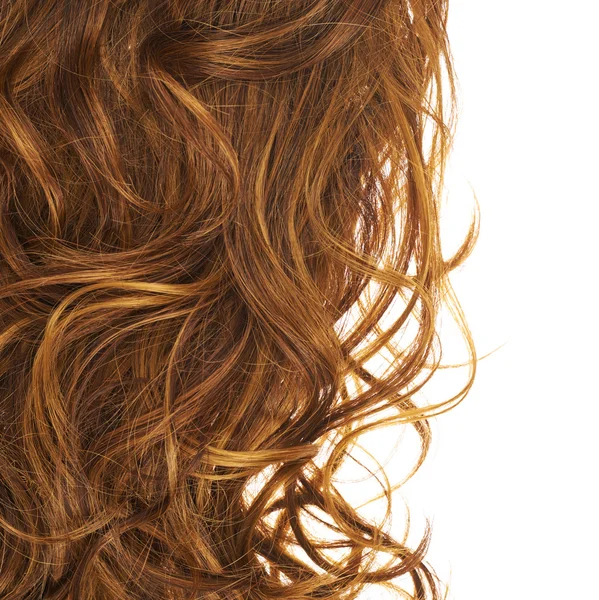 Fragmento de cabelo sobre o branco — Fotografia de Stock