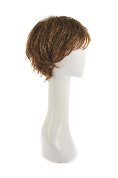 Paruka vlasy nad hlavou figuríny — Stock fotografie