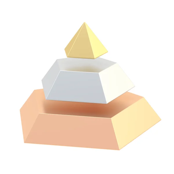 Uppdelad i segment pyramid — Stockfoto
