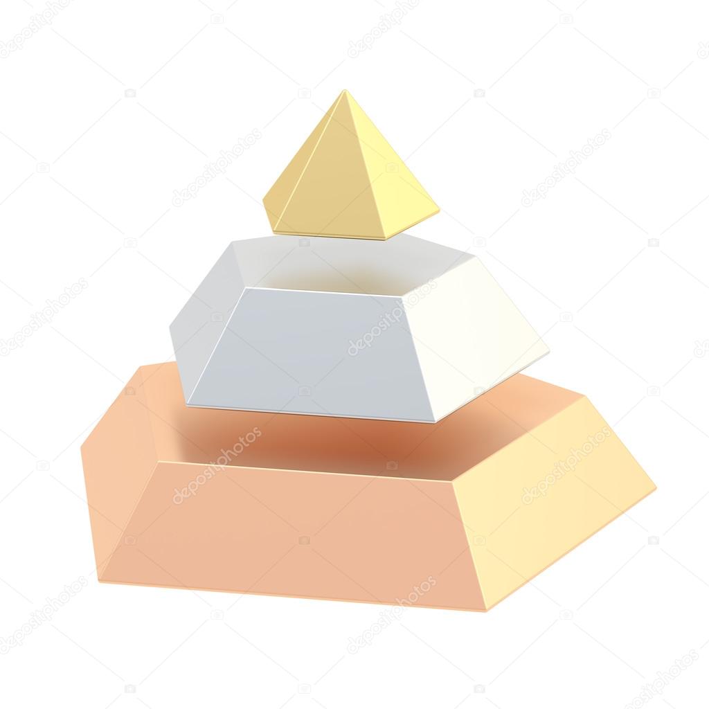 Divided into segments pyramid