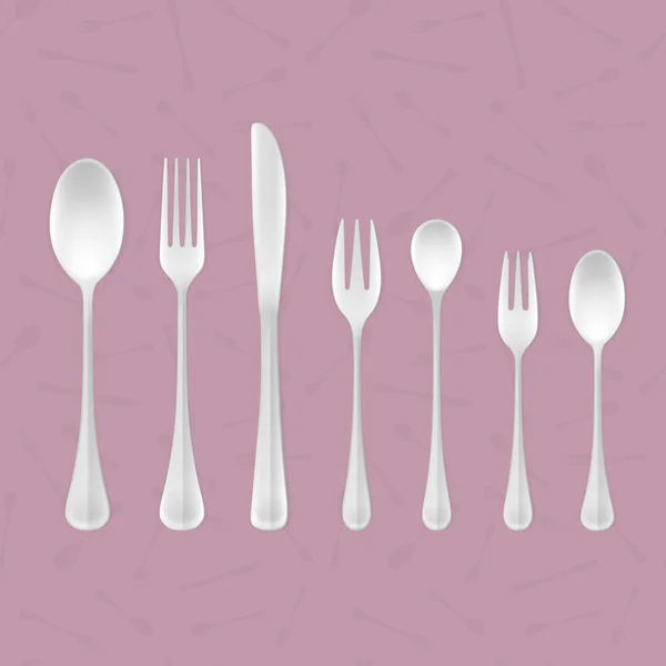 Set of vector table cutlery — Stock Vector