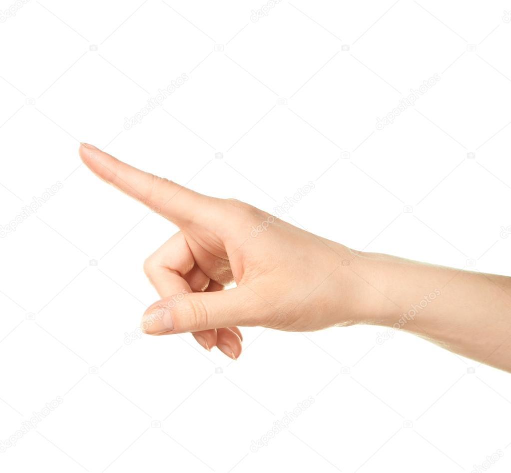 сжимает указательный палец. жест руками маленький. женские пальцы рук. рука с вытянутым мизинцем. сжимает указательный палец.