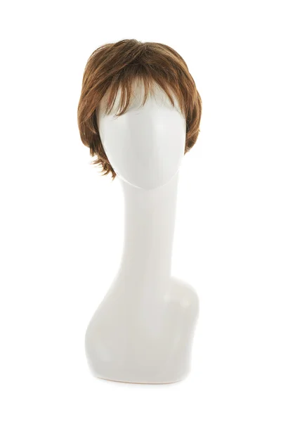 Hair wig on mannequin head — Stock Photo, Image