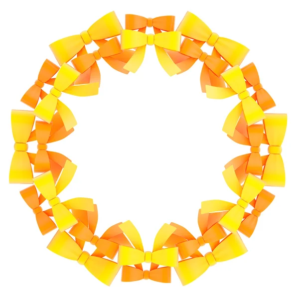 Round frame made of bows — Stock Photo, Image