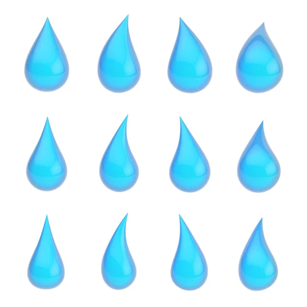 Set of liquid drops — Stock Photo, Image