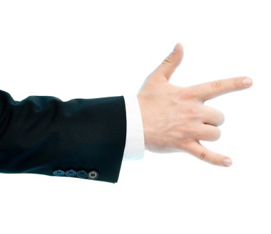 İzole beyaz erkek el kompozisyon