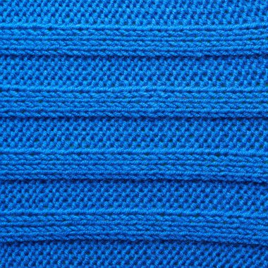 Örme mavi malzeme parçası