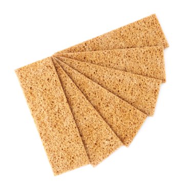 Ekmek kraker aperatifler izole