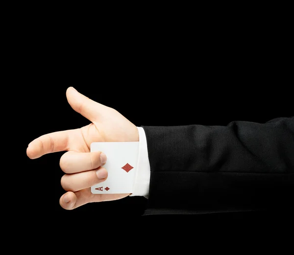 stock image Caucasian male hand in a business suit isolated