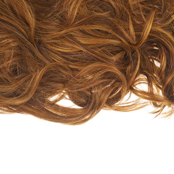 Fragmento de cabelo sobre o branco — Fotografia de Stock