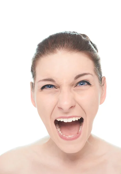 Young caucasian woman portrait isolated — Stock Photo, Image