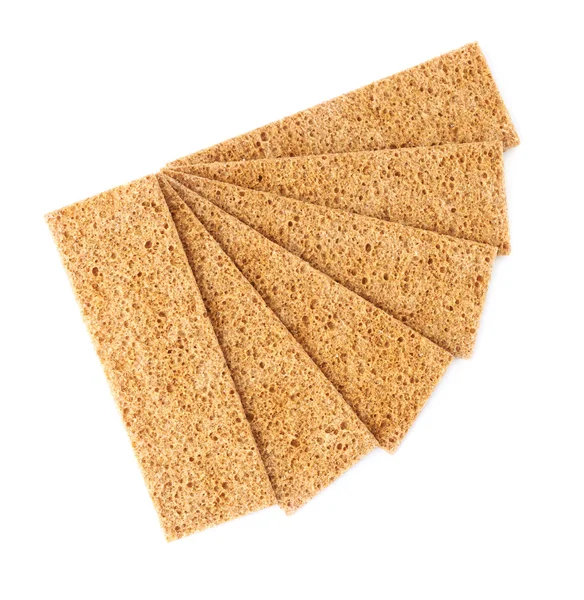 Brood cracker snacks geïsoleerd — Stockfoto