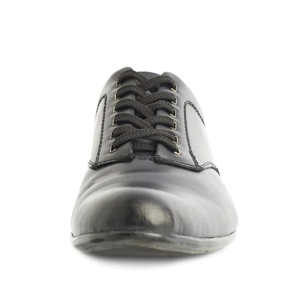 İzole klasik siyah deri ayakkabı — Stok fotoğraf