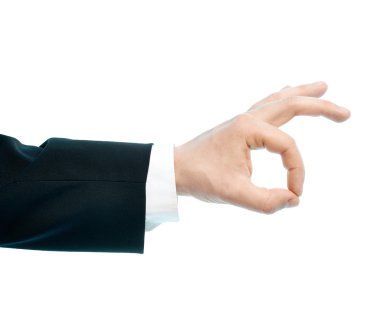 İzole beyaz erkek el kompozisyon