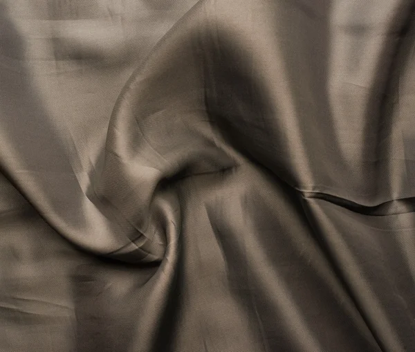 Brown silk cloth material fragment — Stock Photo, Image