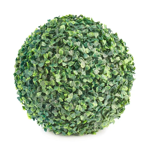 Gröna blad sfär isolerade — Stockfoto