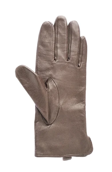 Brown leather glove isolated — Stock Photo, Image