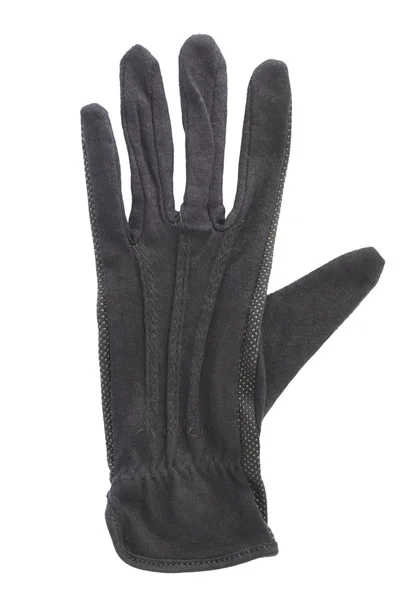 Черная ткань рабочие перчатки изолированы — стоковое фото