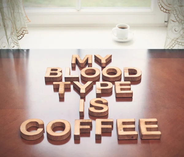 Benim kan grubum kahvesidir — Stok fotoğraf