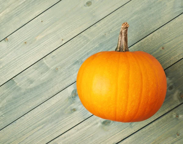 Orange pumpkin over the wooden boards — Stock Photo, Image